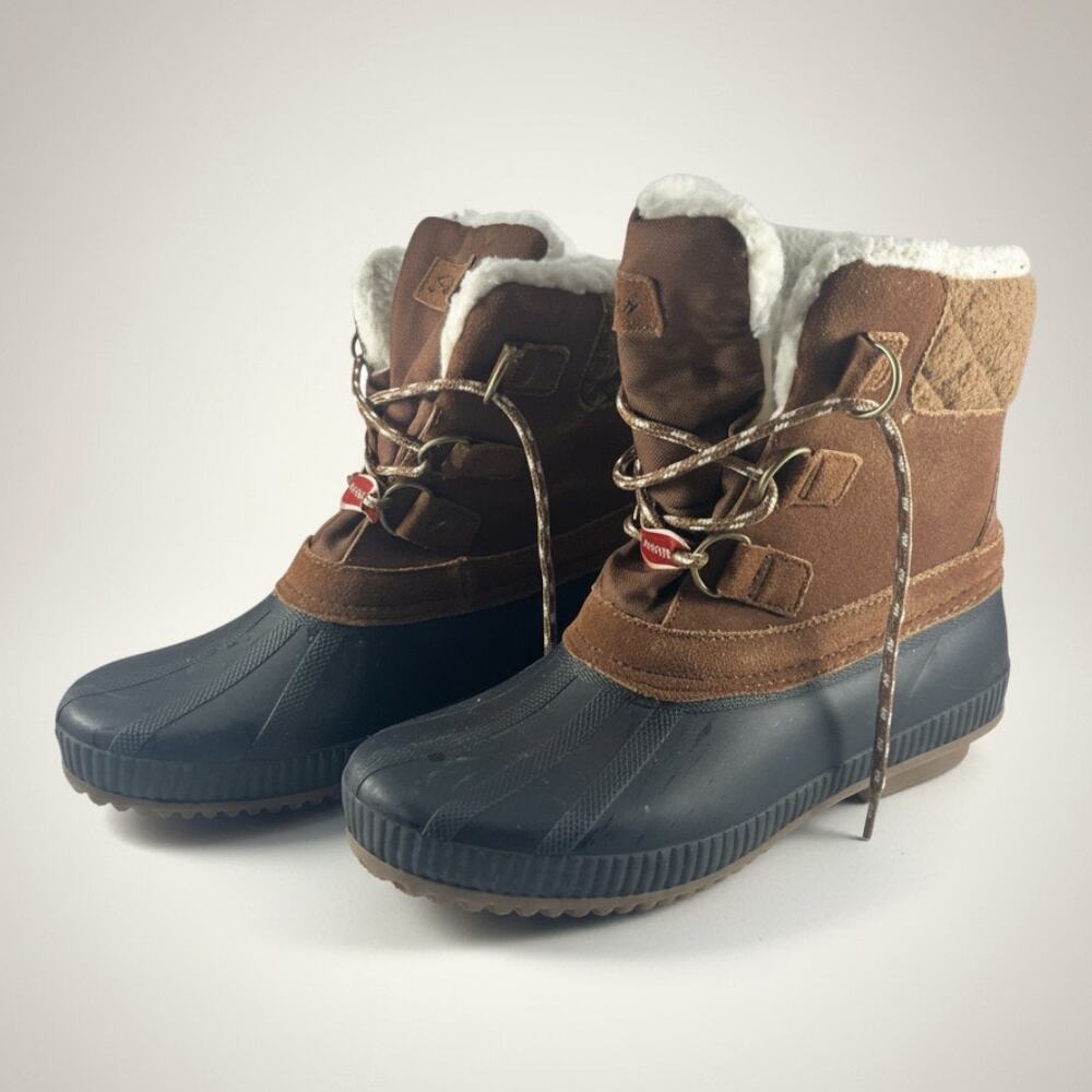 Skechers Arch Fit Duck Boots Sherpa Waterproof Winter Womens Size 10
